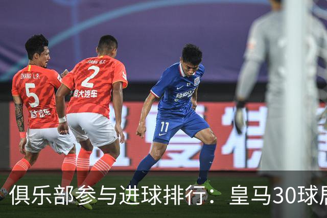 俱乐部参与进球排行：皇马30球居首拜仁第二 英超10占7